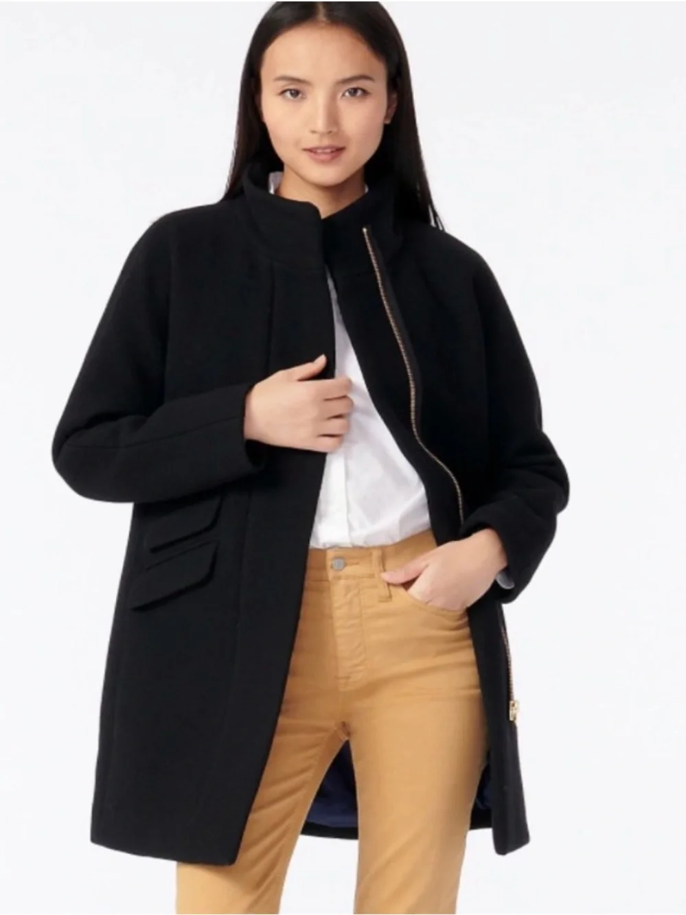 J. Crew Cocoon Italian Stadium Cloth Wool Coat